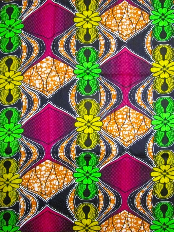 画像1: アフリカンプリント生地 パーニュ