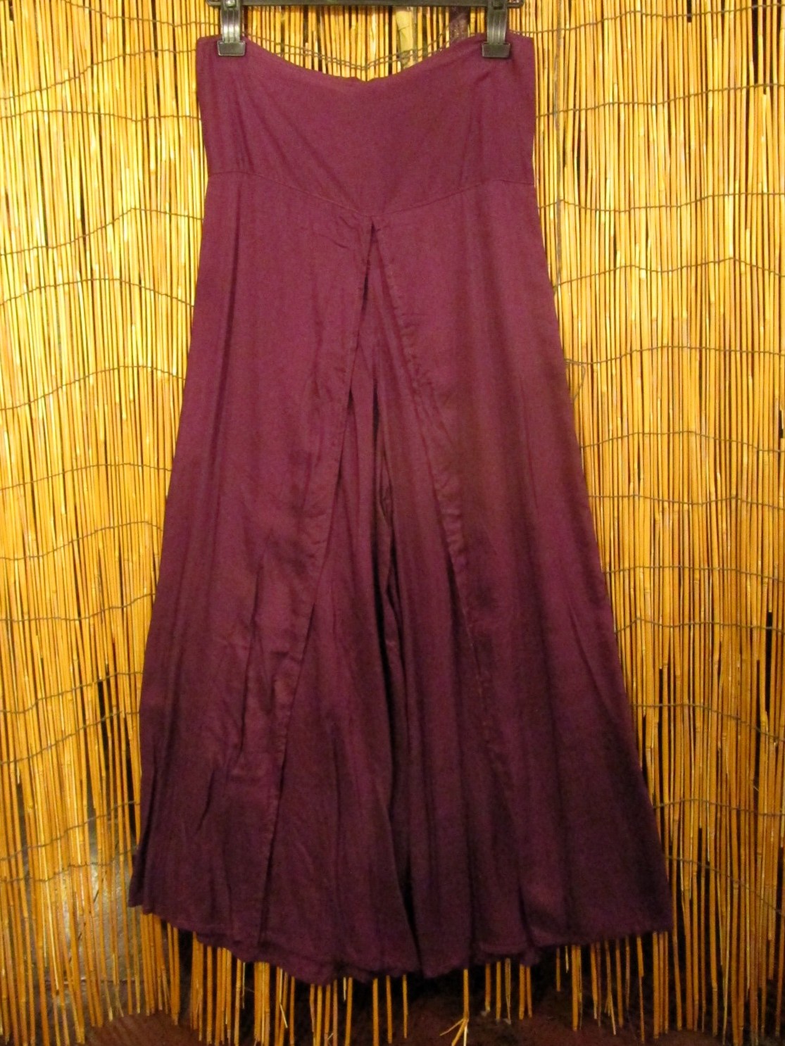 画像1: 無地＊レーヨン素材＊巻きタイプ＊ロングパンツ＊ラップパンツ