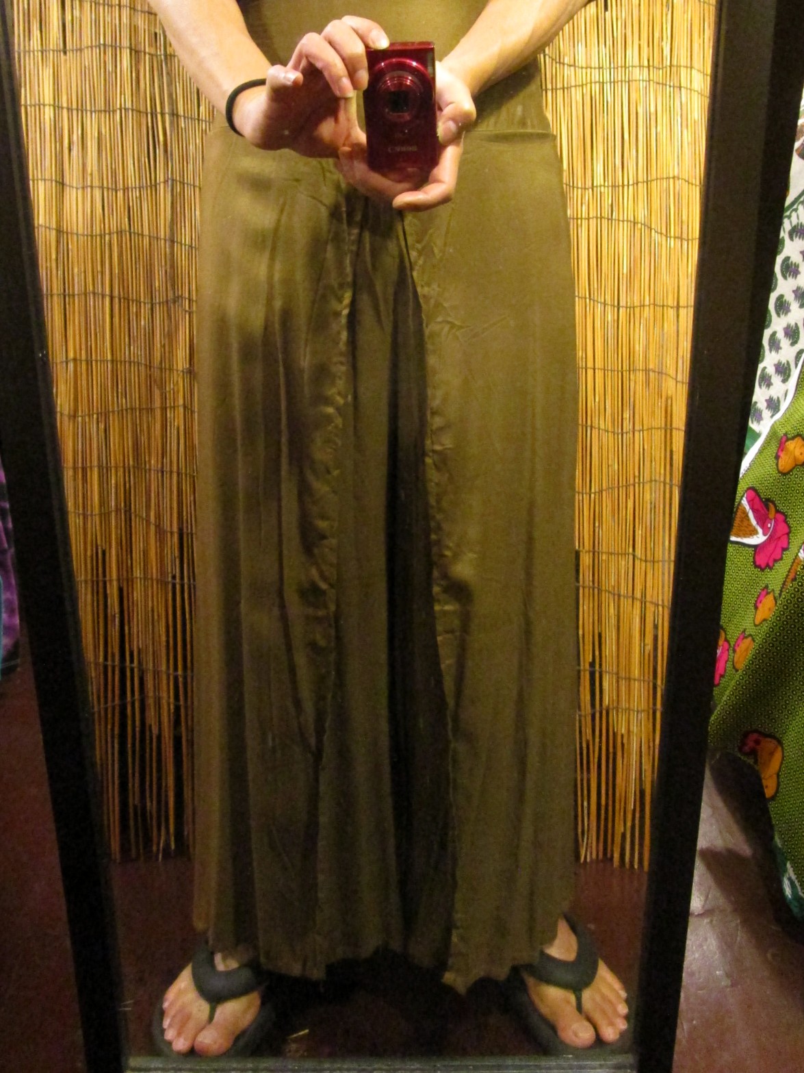 画像: 無地＊レーヨン素材＊巻きタイプ＊ロングパンツ＊ラップパンツ