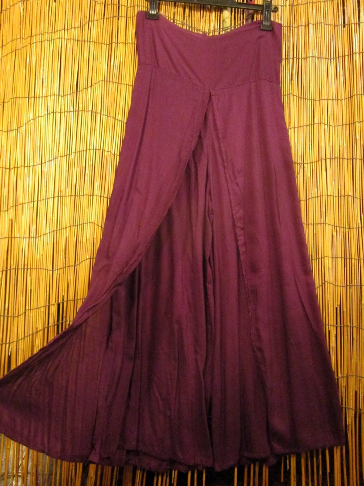 画像2: 無地＊レーヨン素材＊巻きタイプ＊ロングパンツ＊ラップパンツ