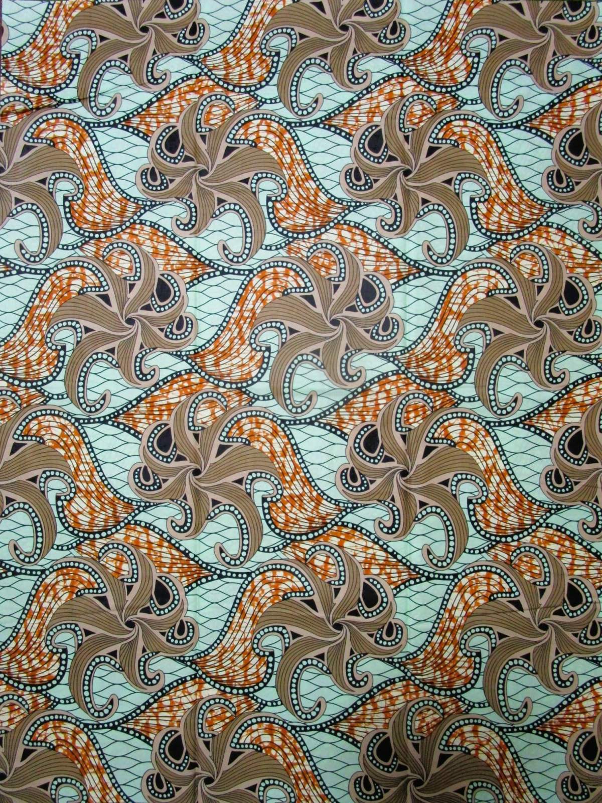 画像1: アフリカンプリント生地 パーニュ