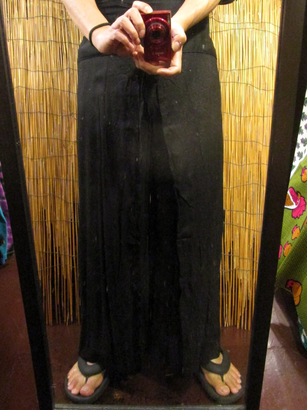 画像: 無地＊レーヨン素材＊巻きタイプ＊ロングパンツ＊ラップパンツ