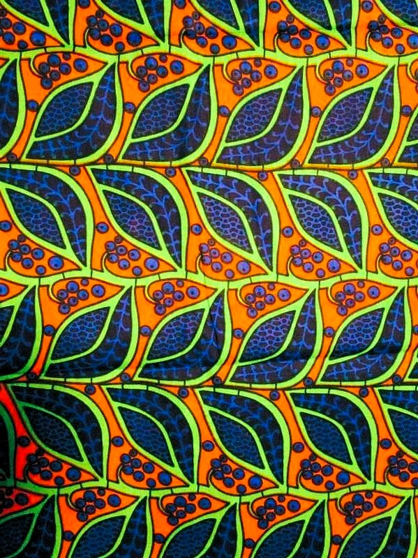 画像: アフリカンプリント生地 パーニュ