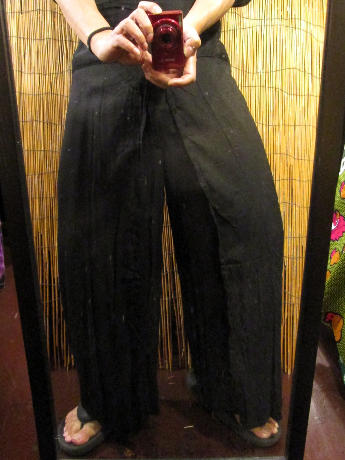 画像: 無地＊レーヨン素材＊巻きタイプ＊ロングパンツ＊ラップパンツ