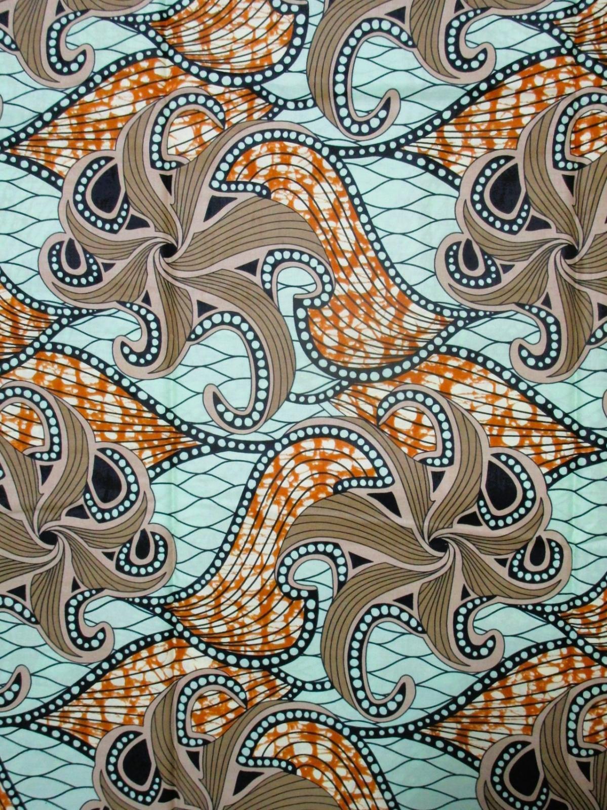 画像: アフリカンプリント生地 パーニュ