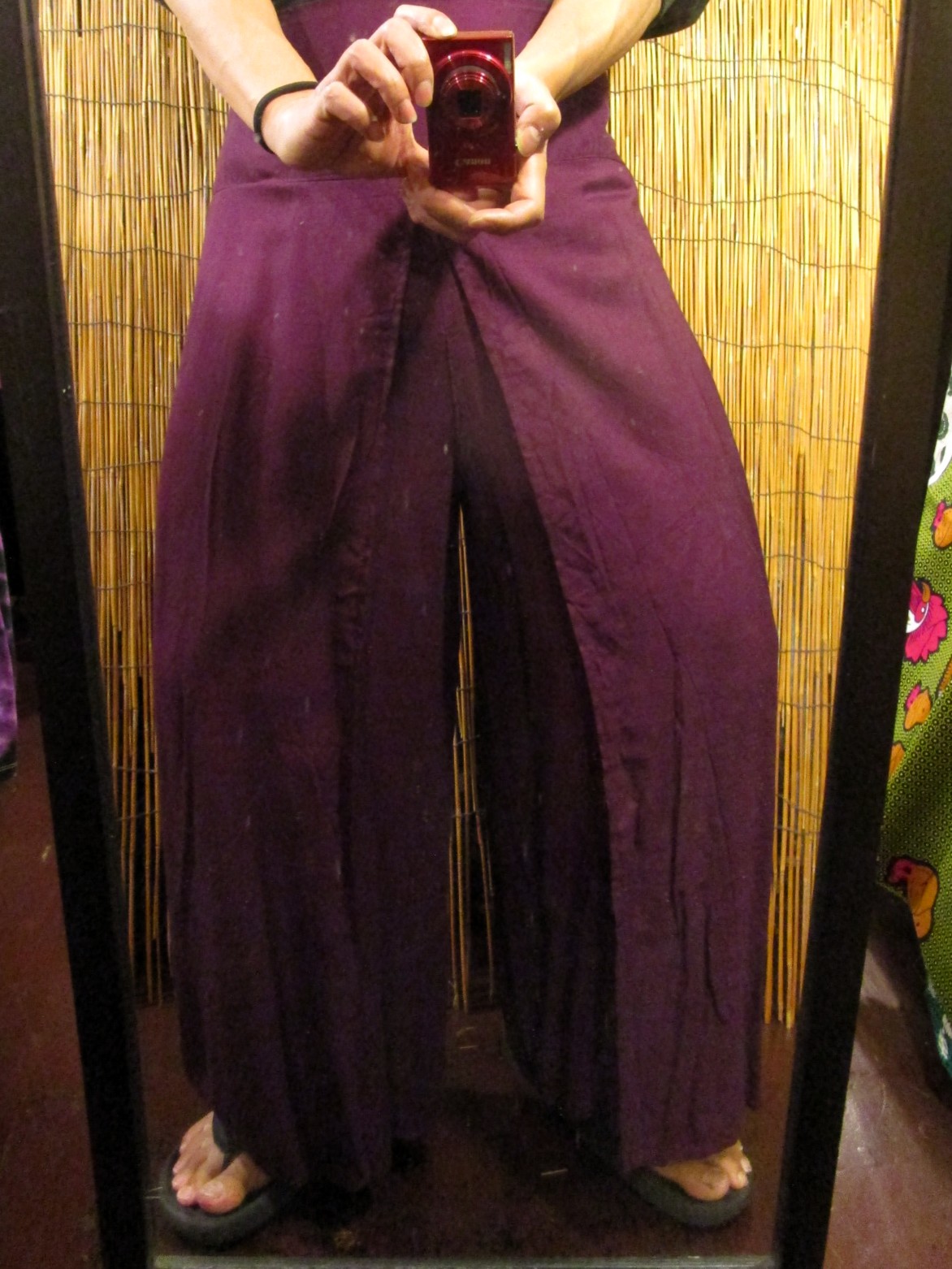 画像: 無地＊レーヨン素材＊巻きタイプ＊ロングパンツ＊ラップパンツ