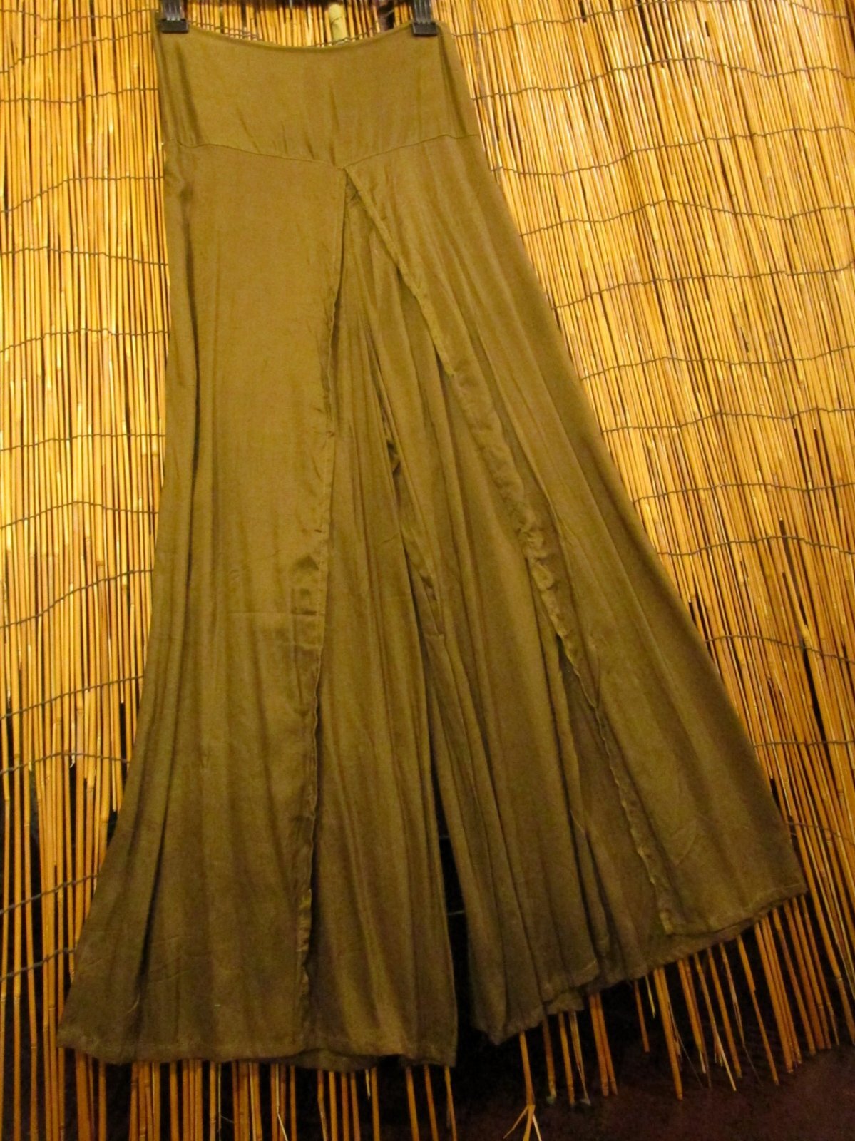 画像3: 無地＊レーヨン素材＊巻きタイプ＊ロングパンツ＊ラップパンツ