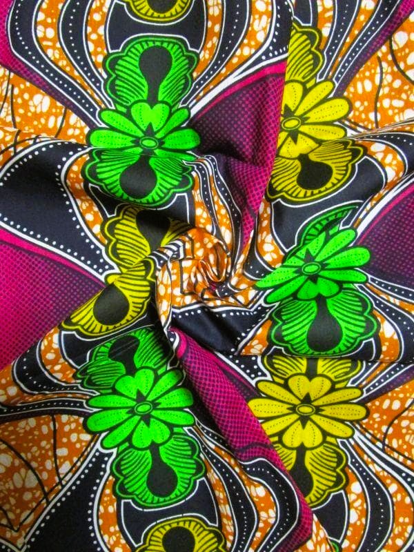 画像: アフリカンプリント生地 パーニュ