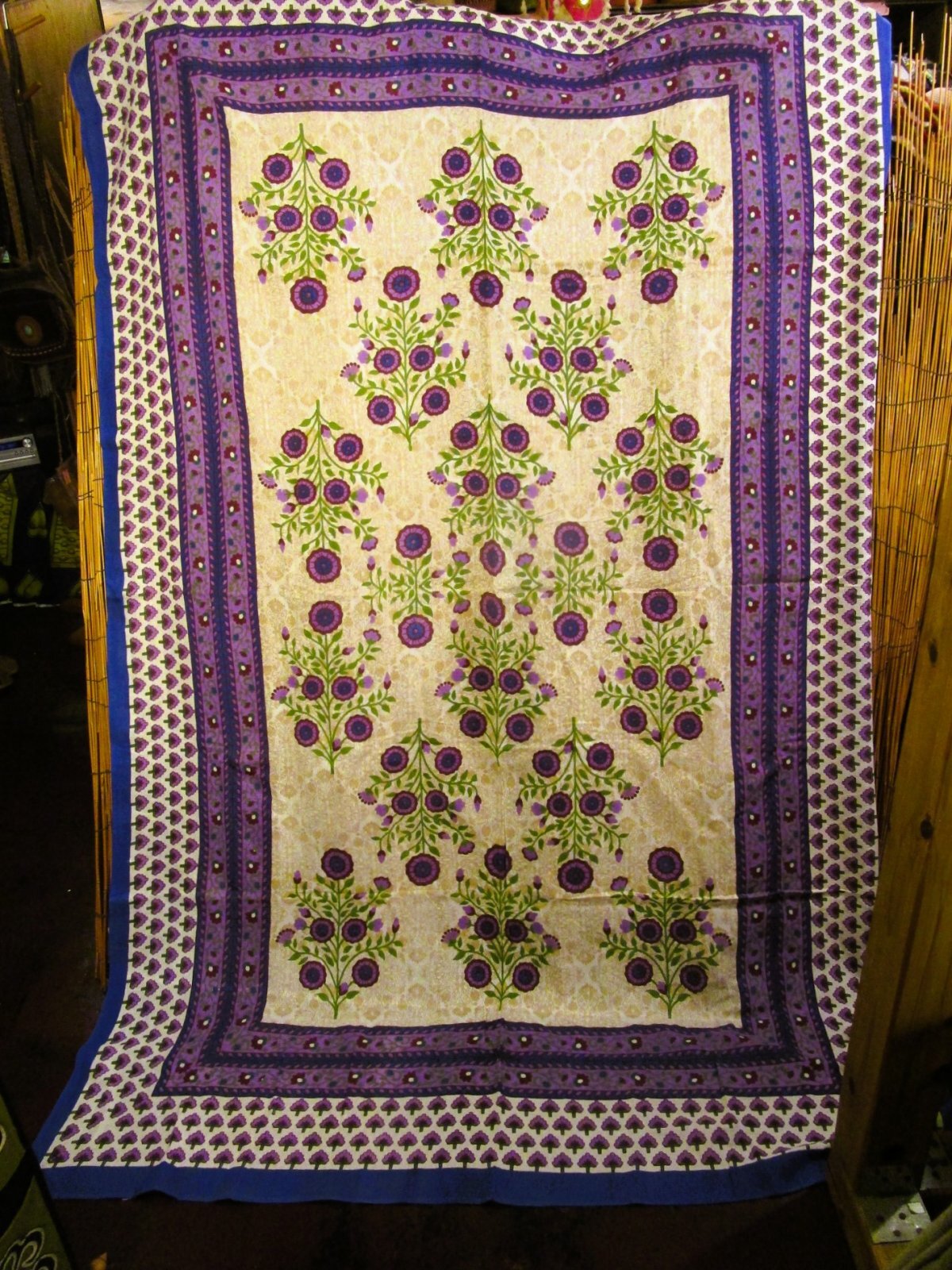 画像1: 【２１６ｃｍ×１４８ｃｍ】インド綿＊マルチクロス