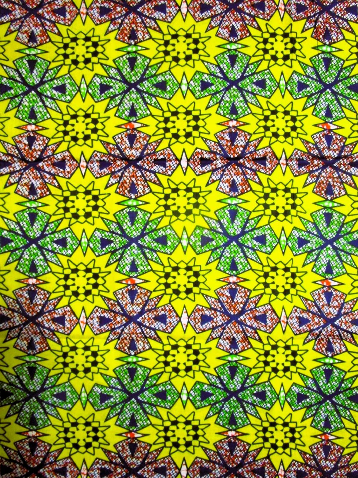 画像1: アフリカンプリント生地 パーニュ