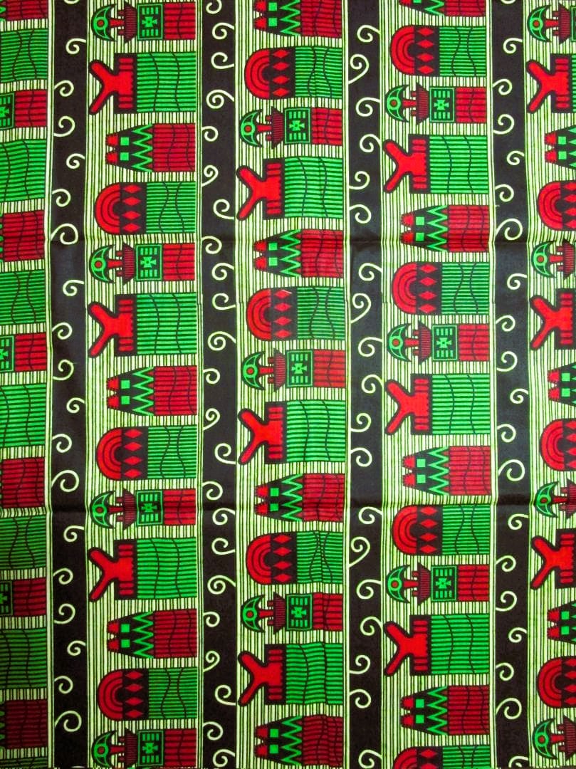 画像1: アフリカンプリント生地 パーニュ