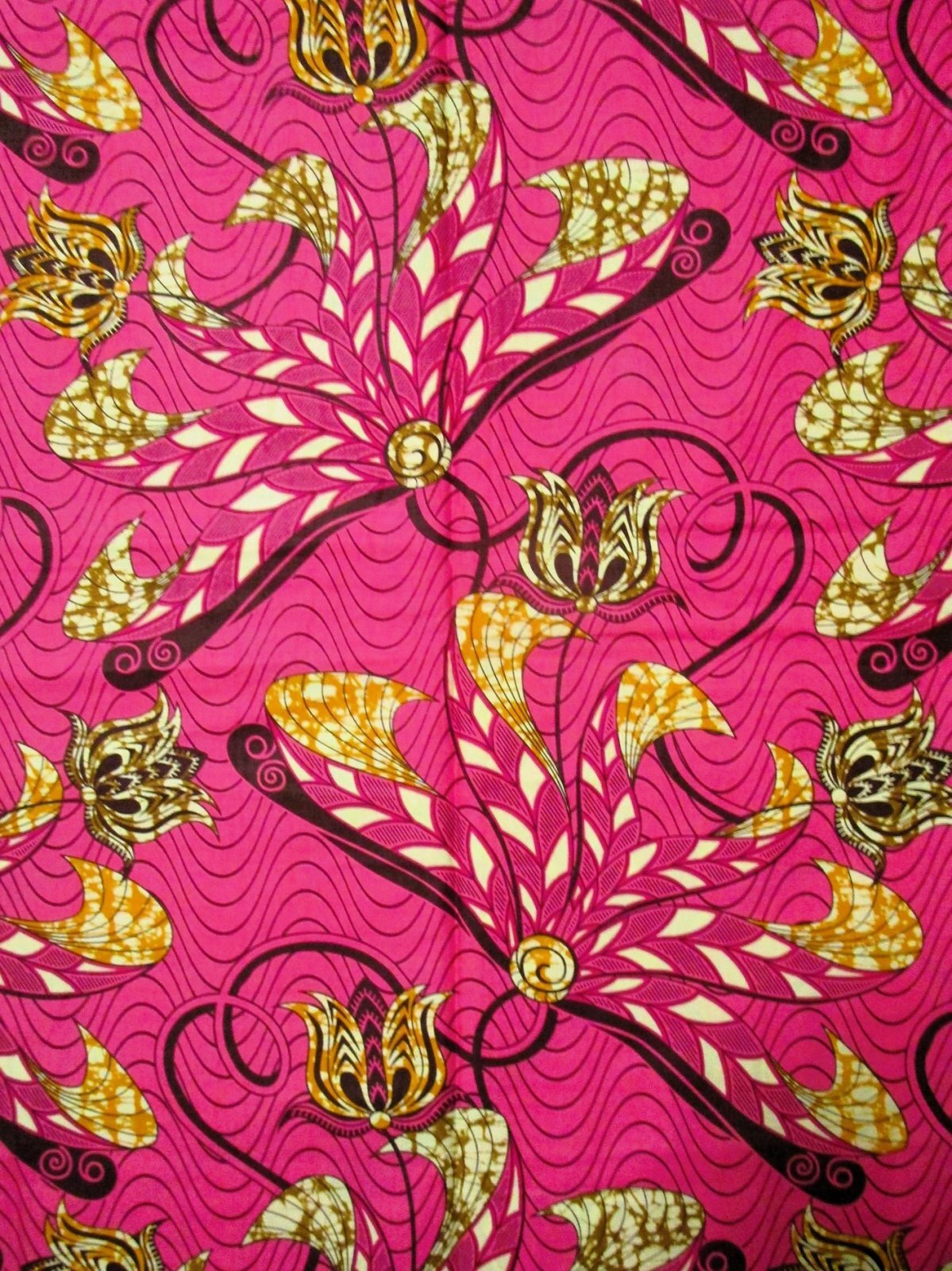 画像: アフリカンプリント生地 パーニュ