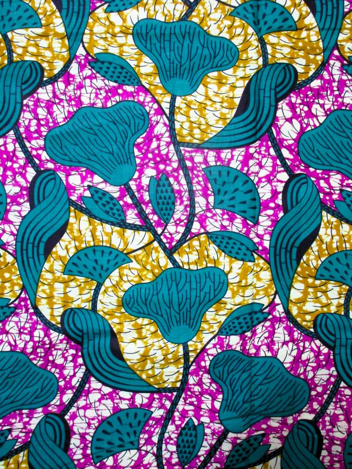 画像: アフリカンプリント生地 パーニュ