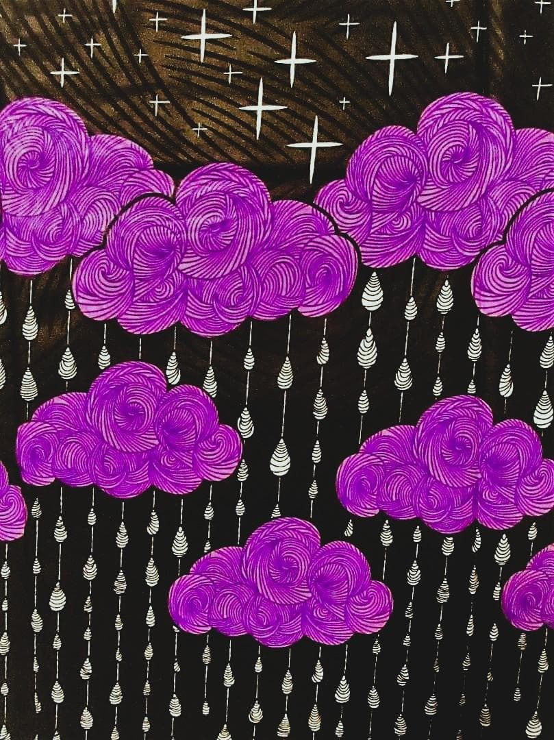 画像: アフリカンプリント生地 パーニュ