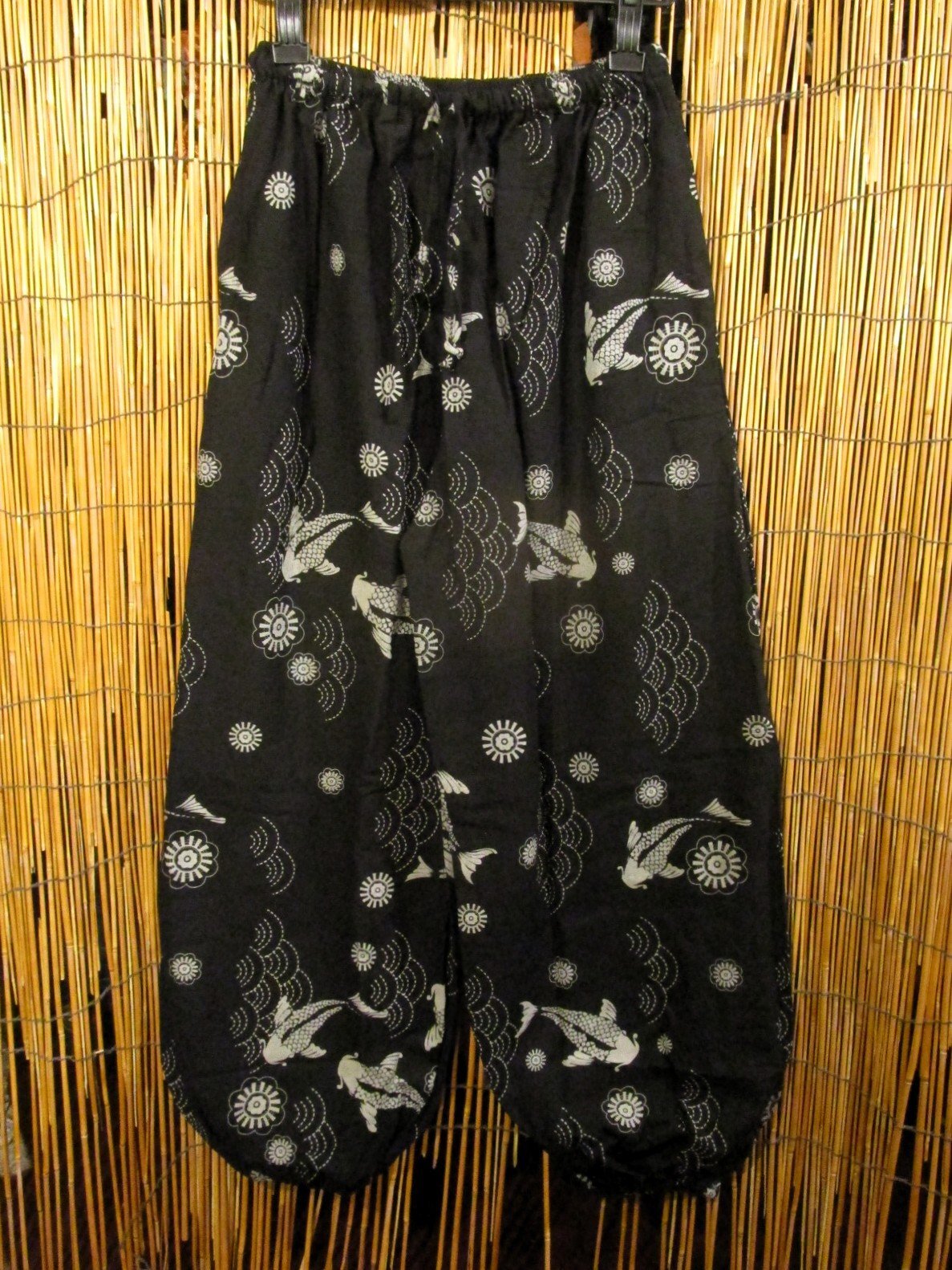 画像1: 和風プリント＊コットン素材＊ふんわりシルエット＊アラジンパンツ 