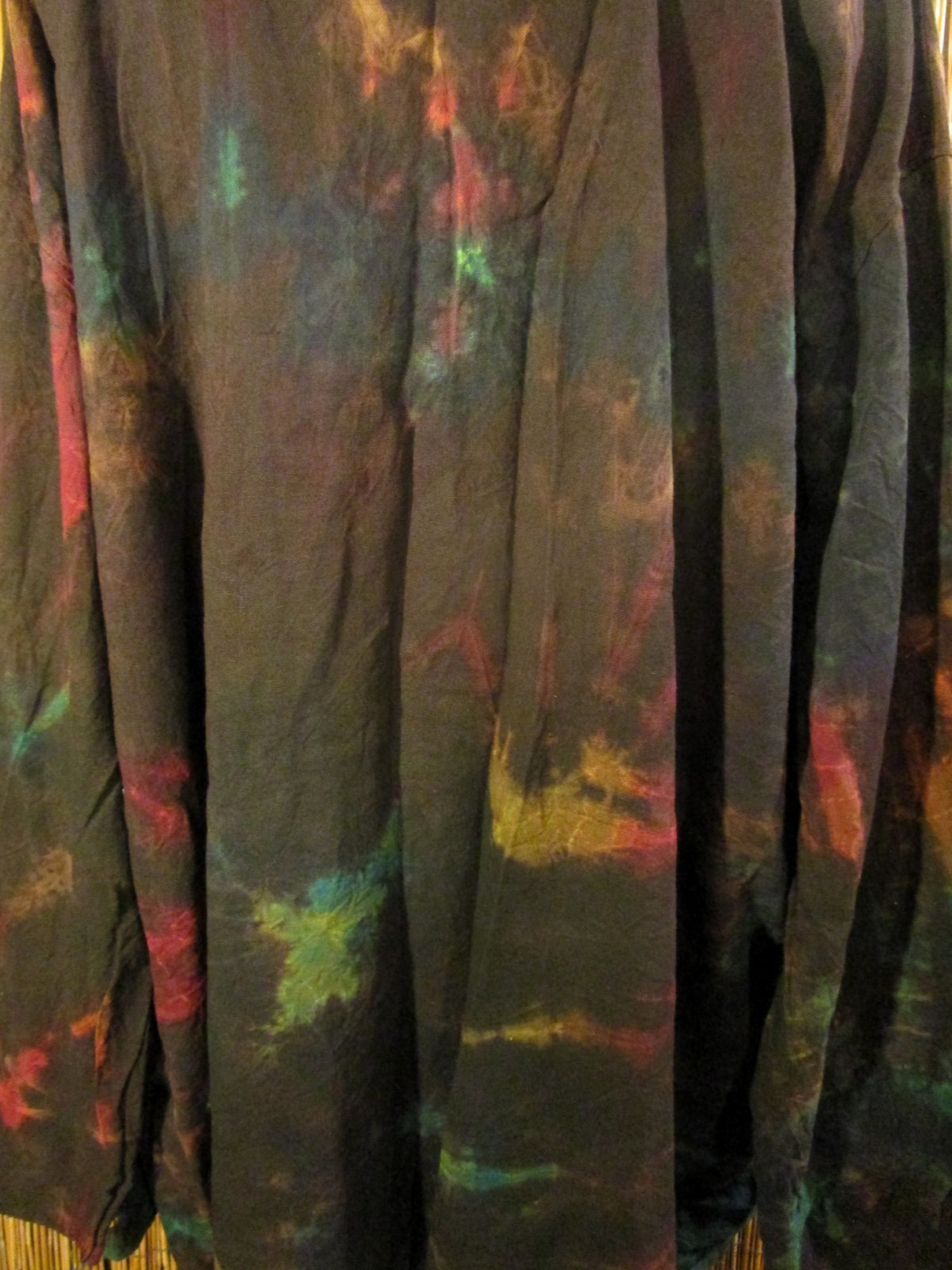 画像: タイダイ染め＊コットン素材＊ゆったりサイズ＊２ＷＡＹ＊フリンジ＊スナフキン＊旅人風コート