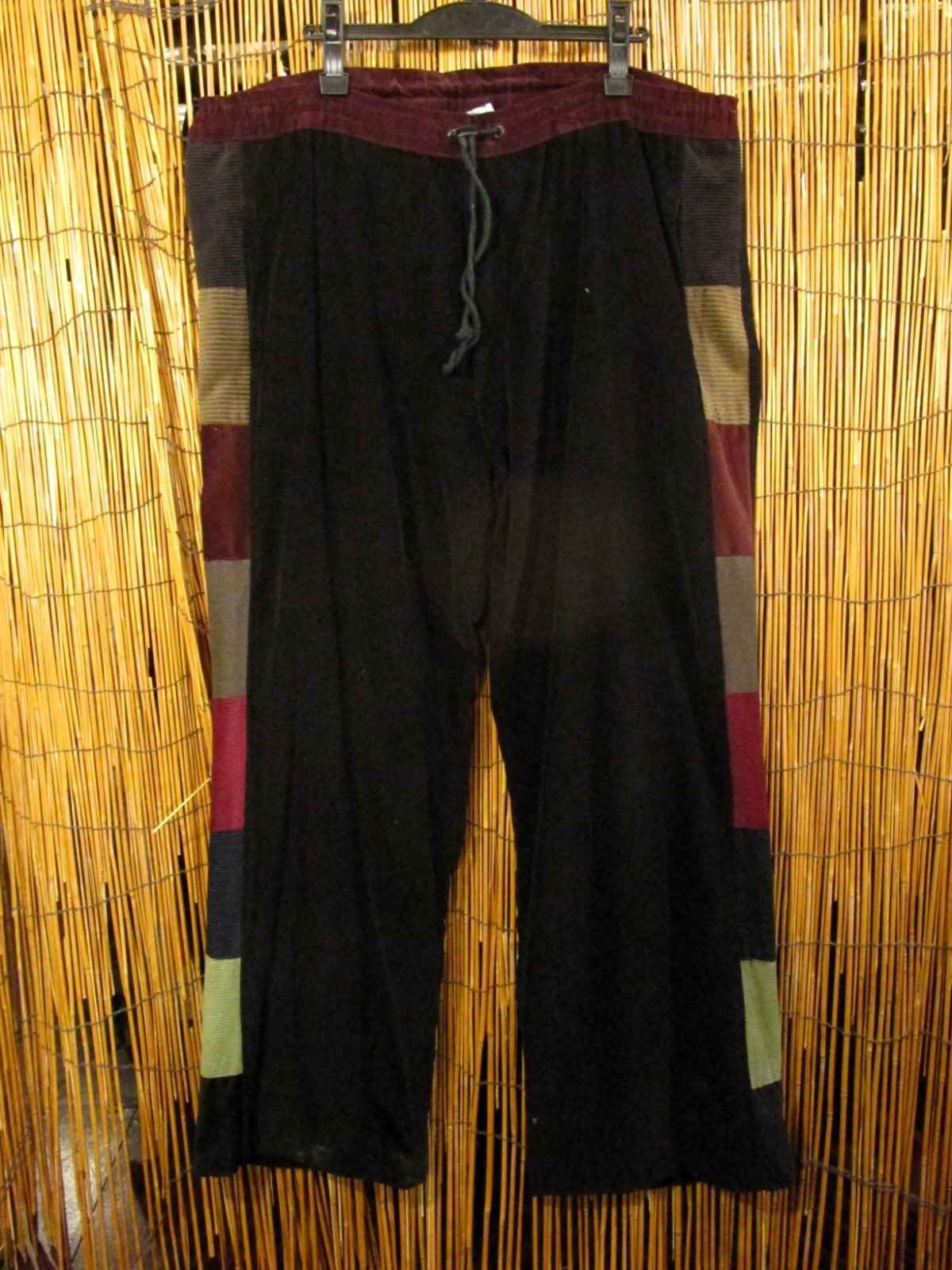 画像1: パッチワーク＊コーデュロイ素材＊ゆったり＊ロングパンツ