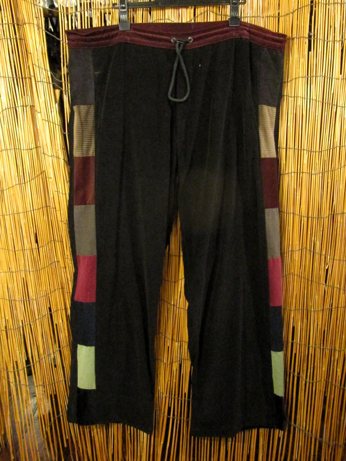 画像1: パッチワーク＊コーデュロイ素材＊ゆったり＊ロングパンツ