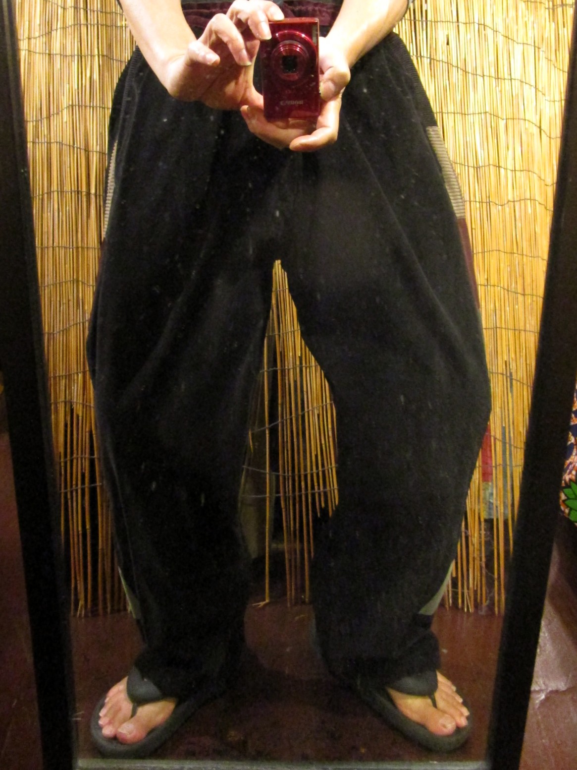 画像: パッチワーク＊コーデュロイ素材＊ゆったり＊ロングパンツ