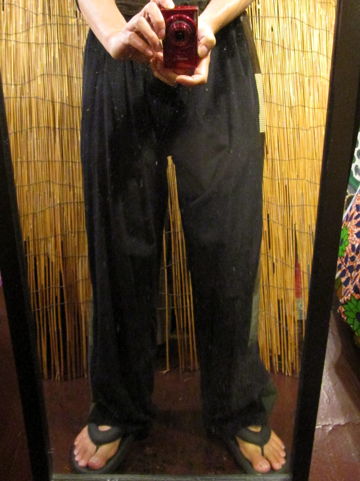 画像: パッチワーク＊コーデュロイ素材＊ゆったり＊ロングパンツ