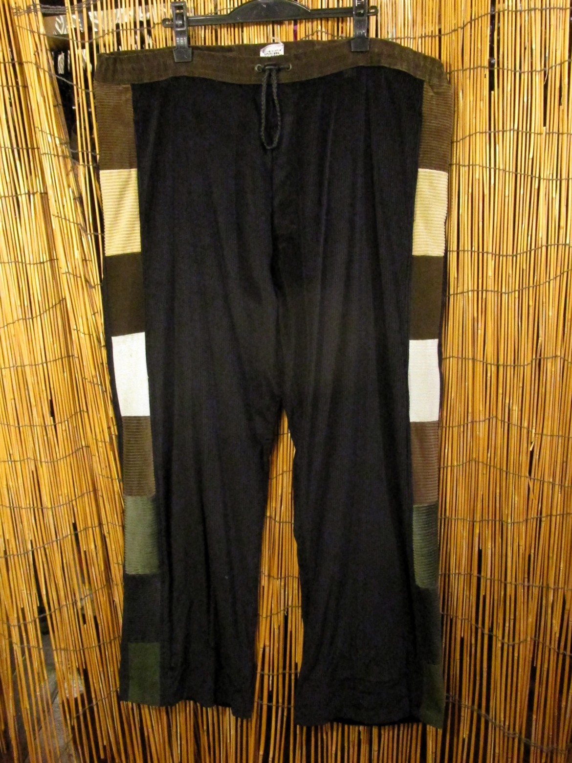 画像1: パッチワーク＊コーデュロイ素材＊ゆったり＊ロングパンツ