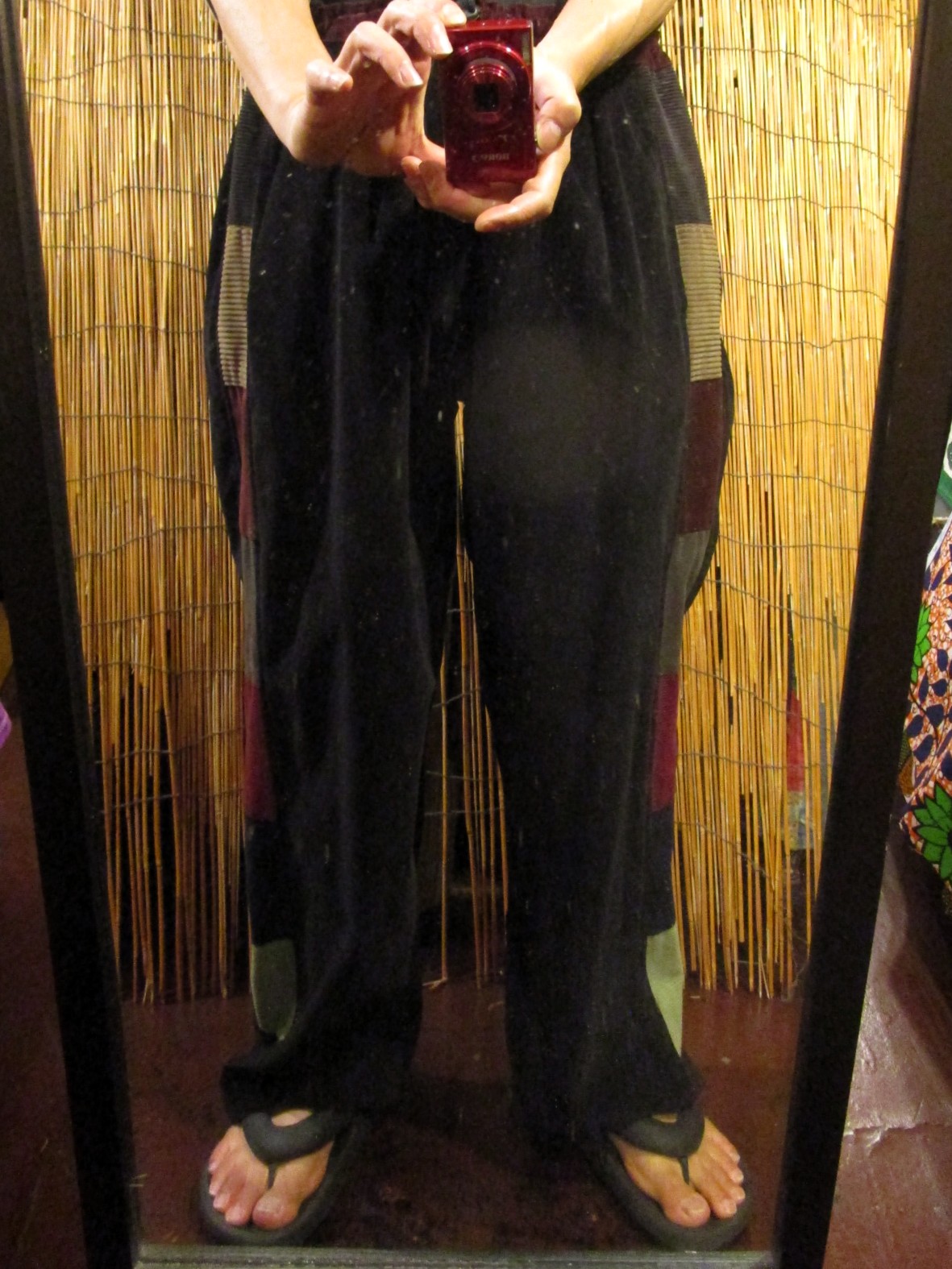 画像: パッチワーク＊コーデュロイ素材＊ゆったり＊ロングパンツ