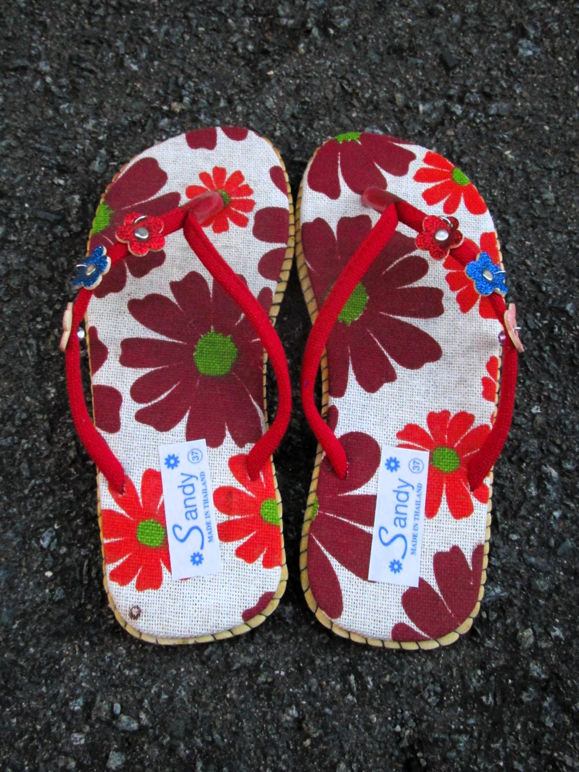 画像4: 【２２・５ｃｍ〜２３ｃｍ】お花プリント＊鈴付き＊ビーチサンダル