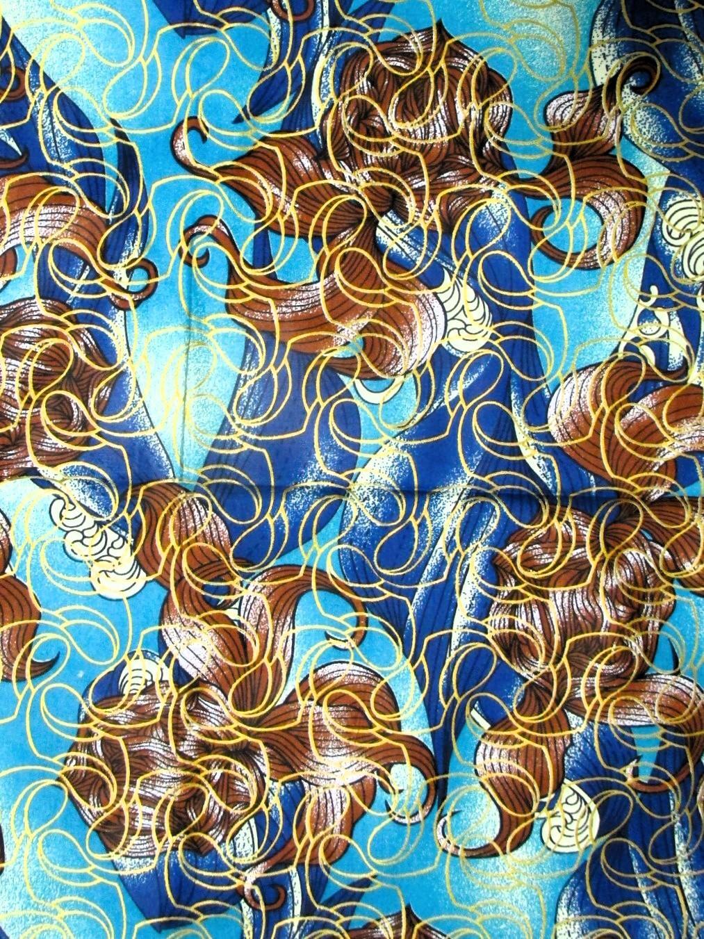 画像: アフリカンプリント生地 パーニュ