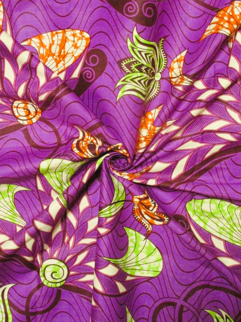 画像: アフリカンプリント生地 パーニュ