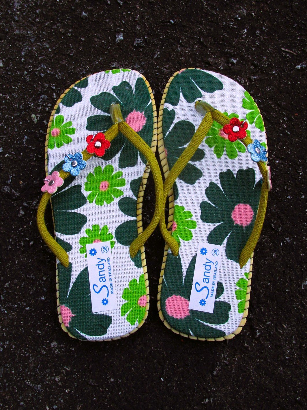 画像4: 【２３ｃｍ〜２３・５ｃｍ】お花プリント＊鈴付き＊ビーチサンダル