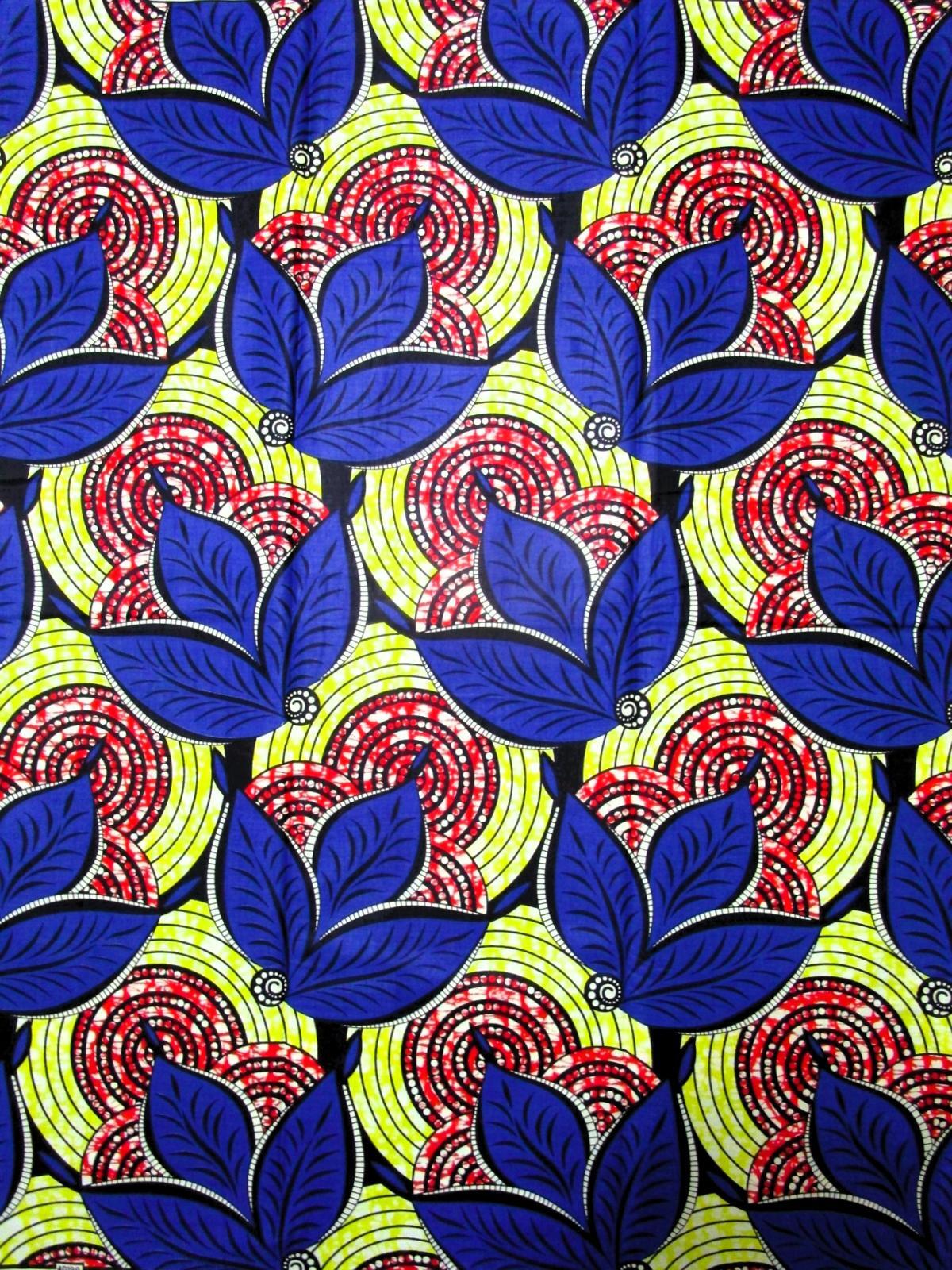 画像1: アフリカンプリント生地 パーニュ