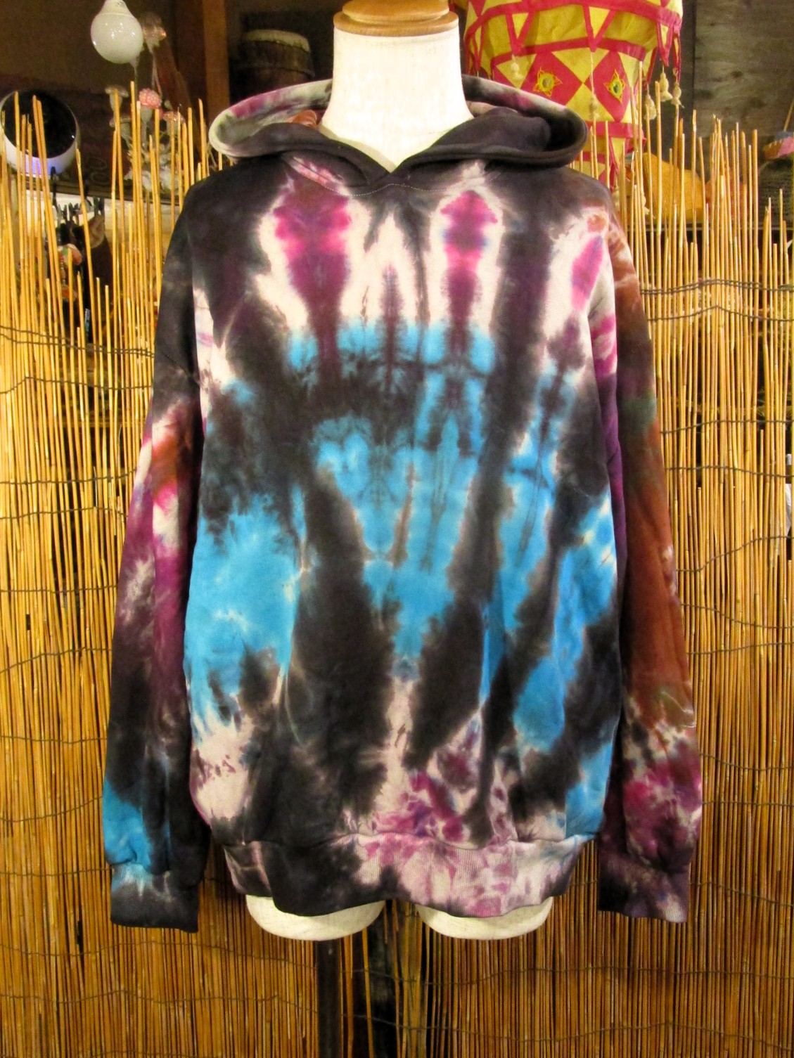 画像1: タイダイ染め＊裏起毛＊スウェット生地＊パーカー
