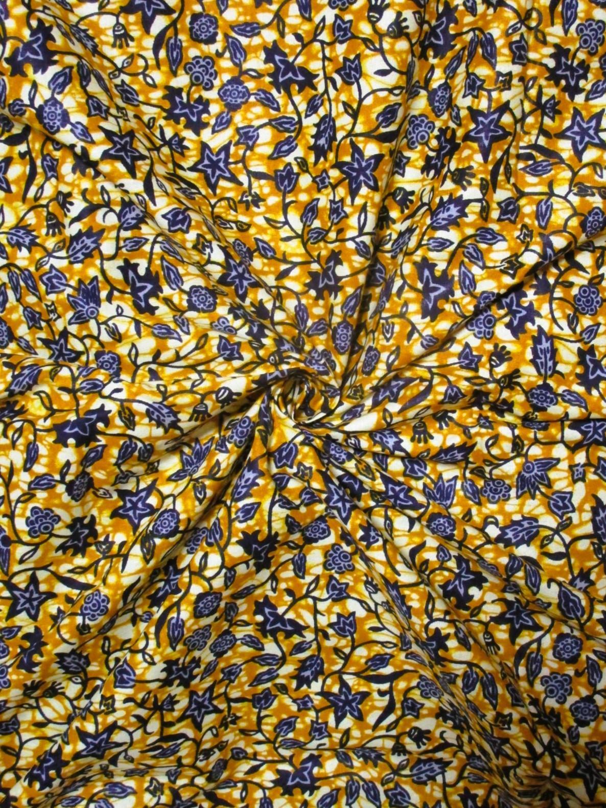 画像: アフリカンプリント生地 パーニュ