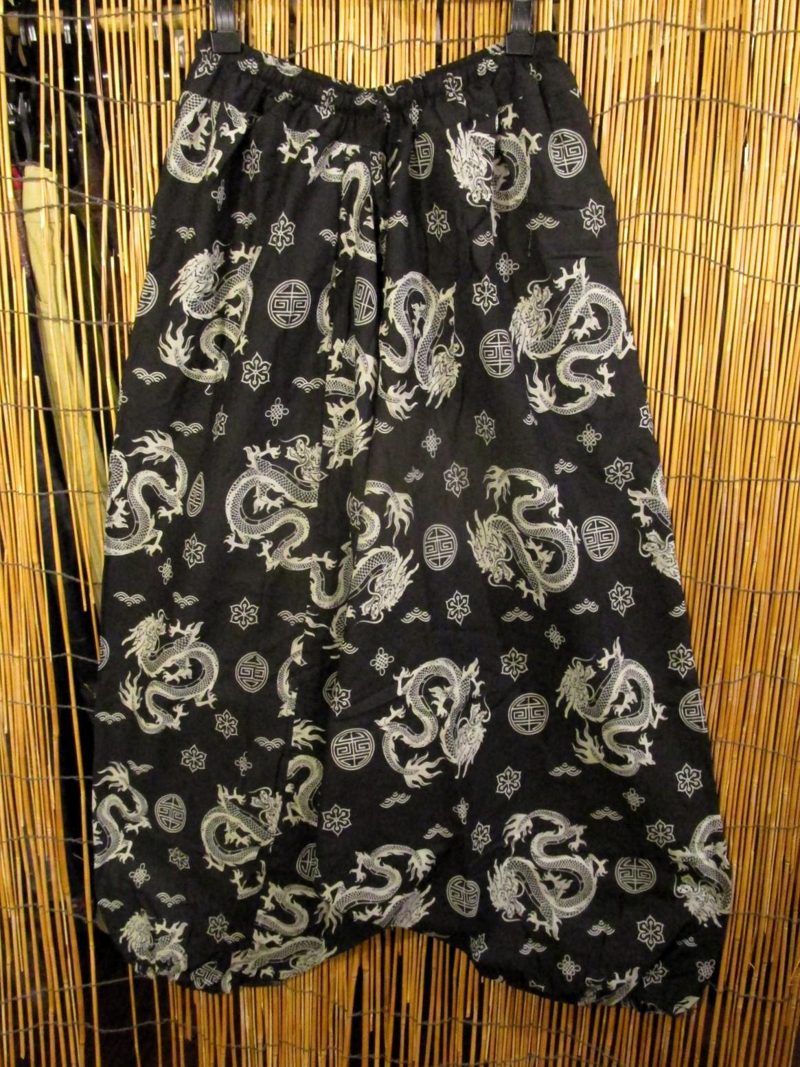 画像1: 和風プリント＊コットン素材＊ふんわり＊サルエルパンツ