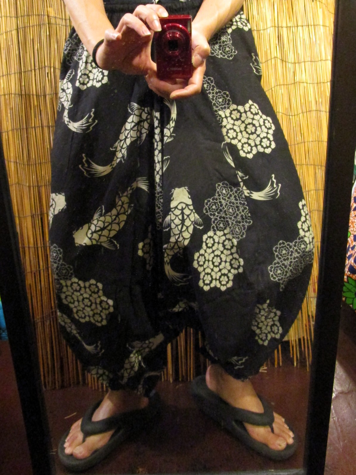 画像: 和風プリント＊コットン素材＊ふんわり＊サルエルパンツ