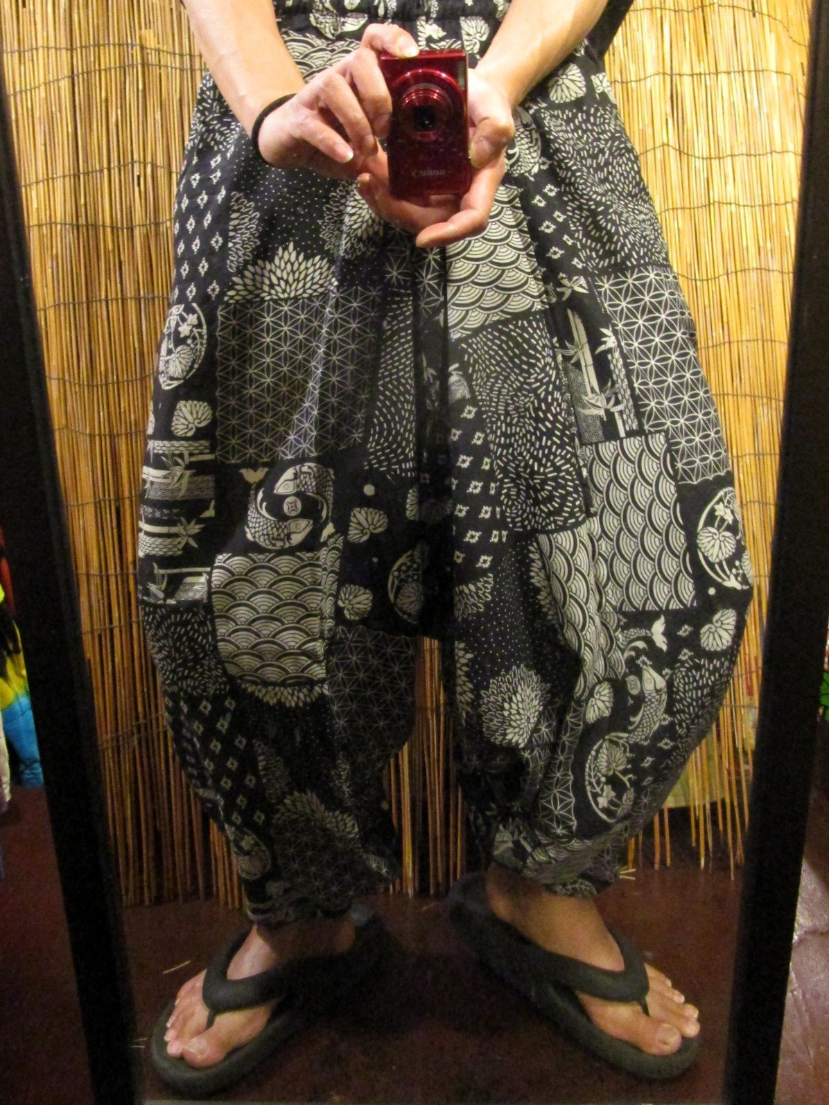 画像: 和風プリント＊コットン素材＊ふんわり＊サルエルパンツ