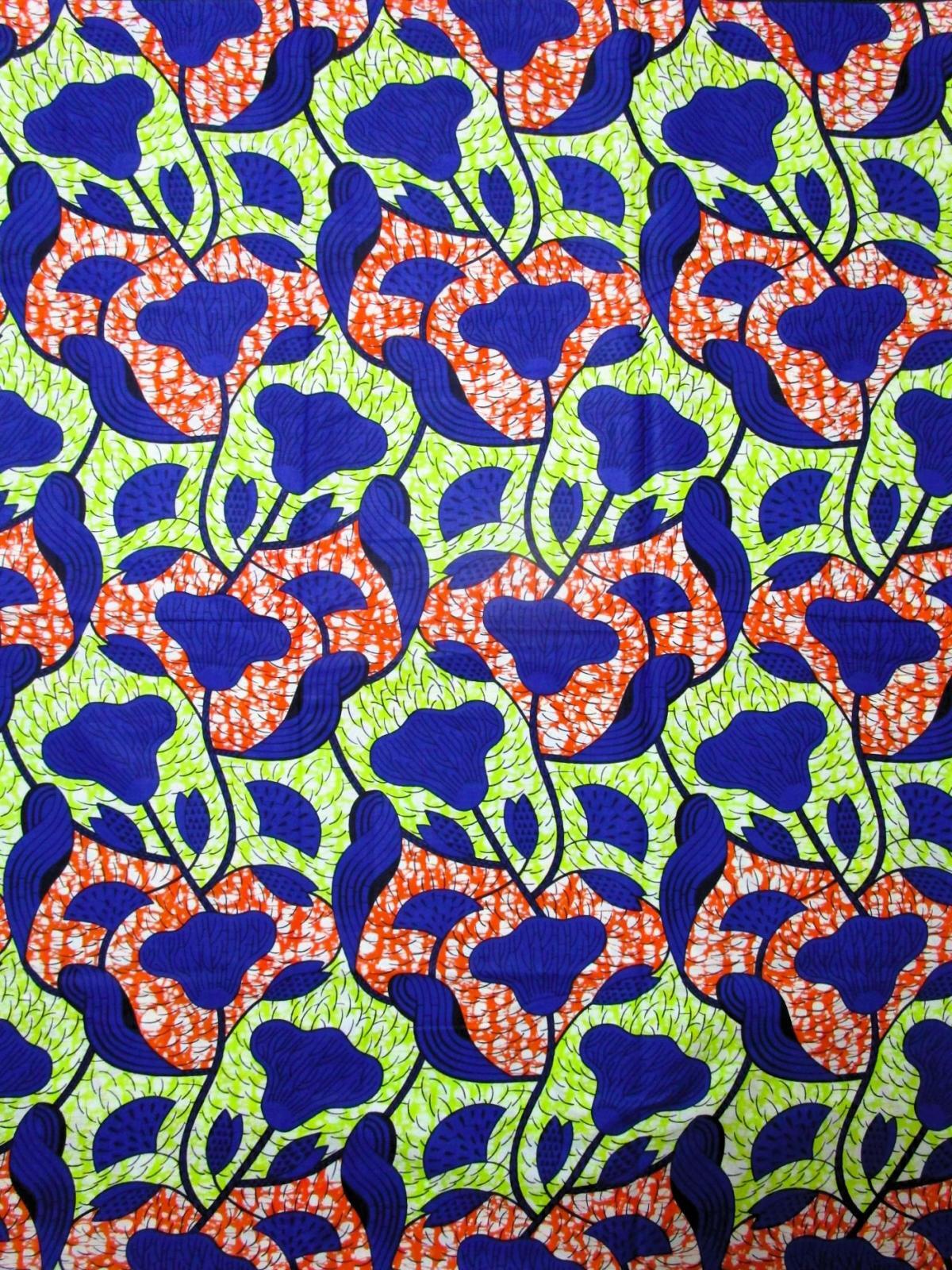 画像1: アフリカンプリント生地 パーニュ