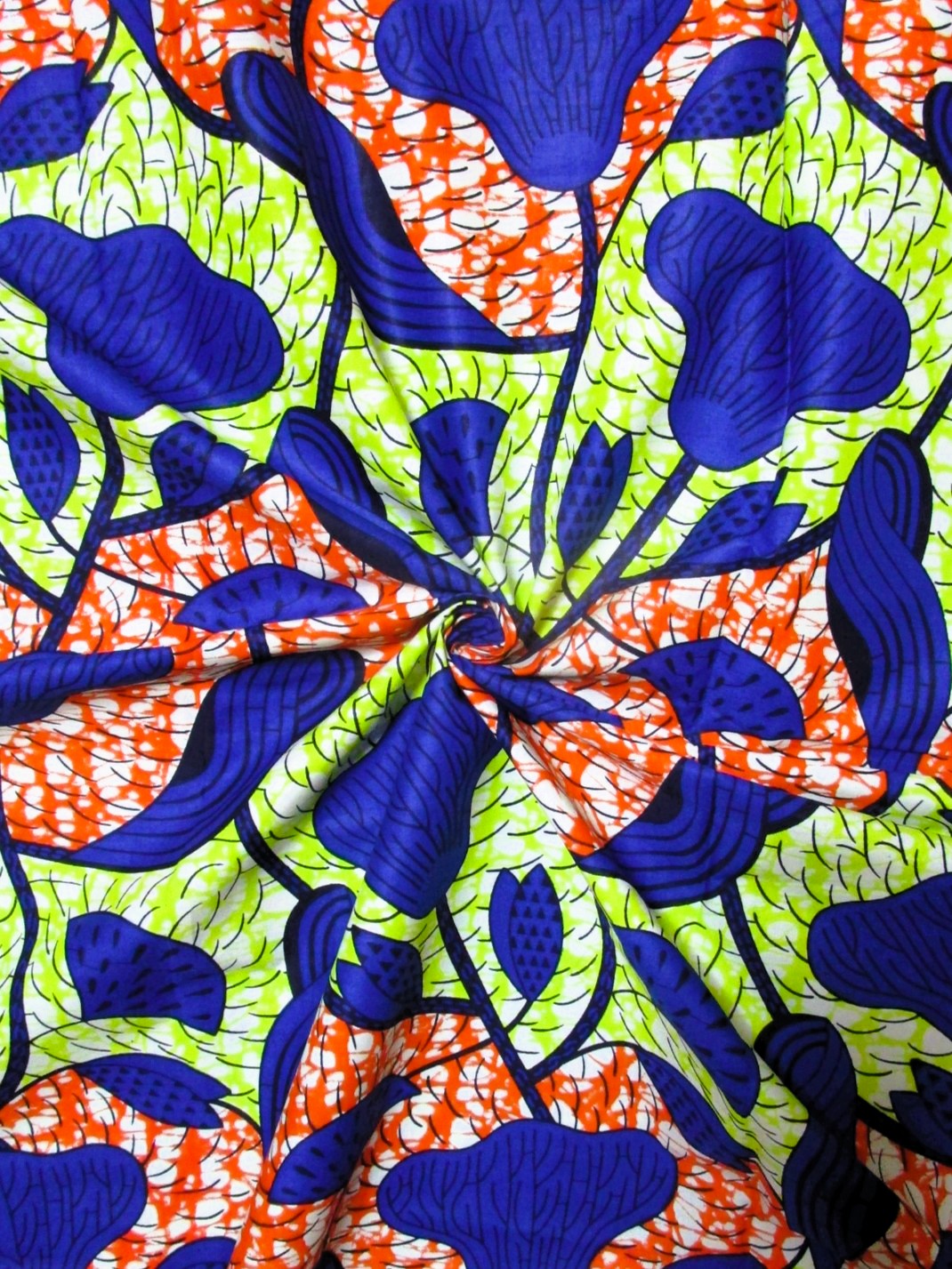 画像: アフリカンプリント生地 パーニュ