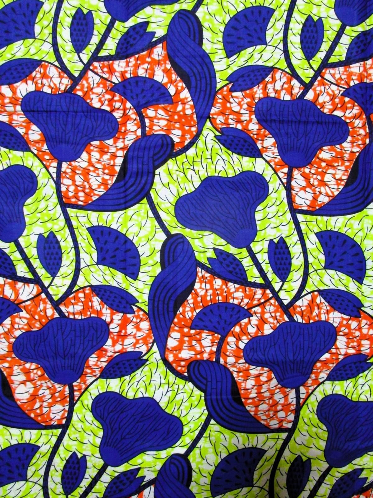 画像: アフリカンプリント生地 パーニュ