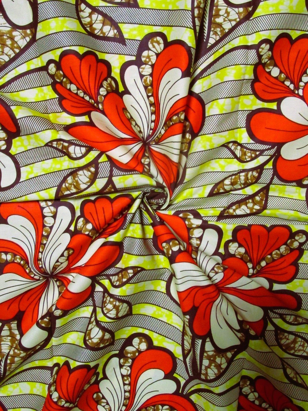 画像: アフリカンプリント生地 パーニュ