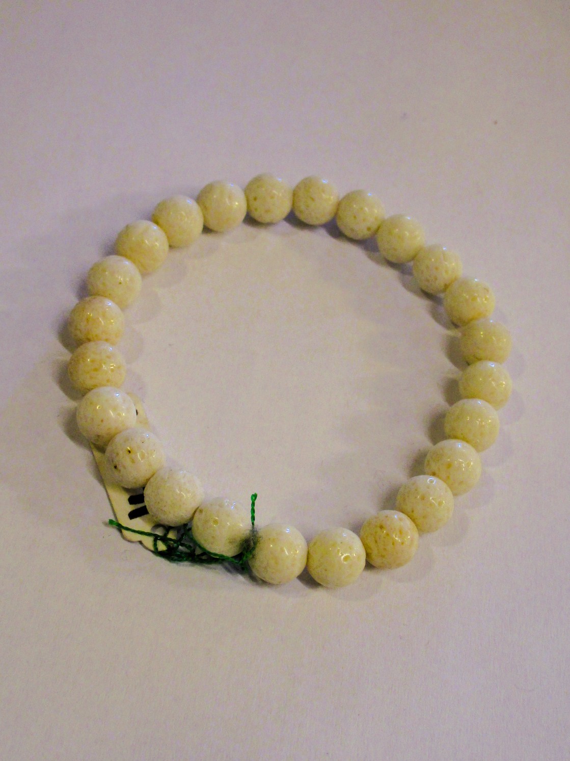 画像1: 【シェル】８mm＊天然石＊数珠タイプ＊ブレスレット