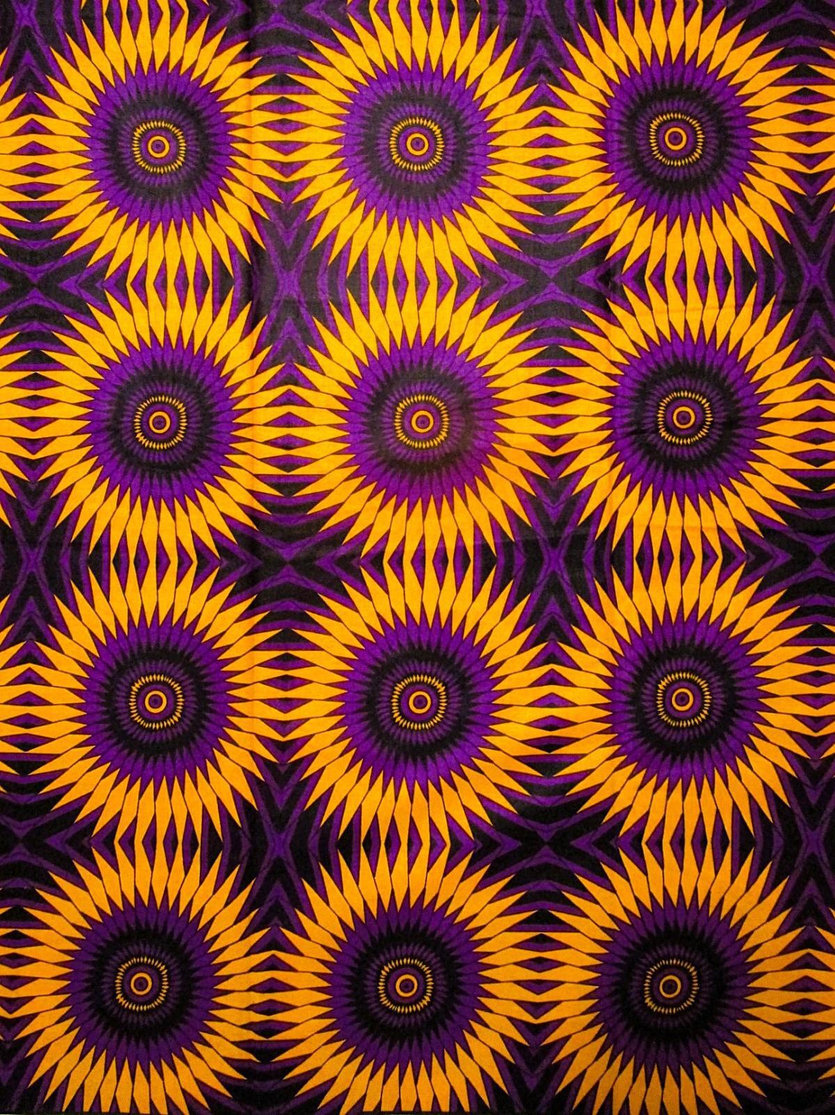 画像1: アフリカンプリント生地 パーニュ