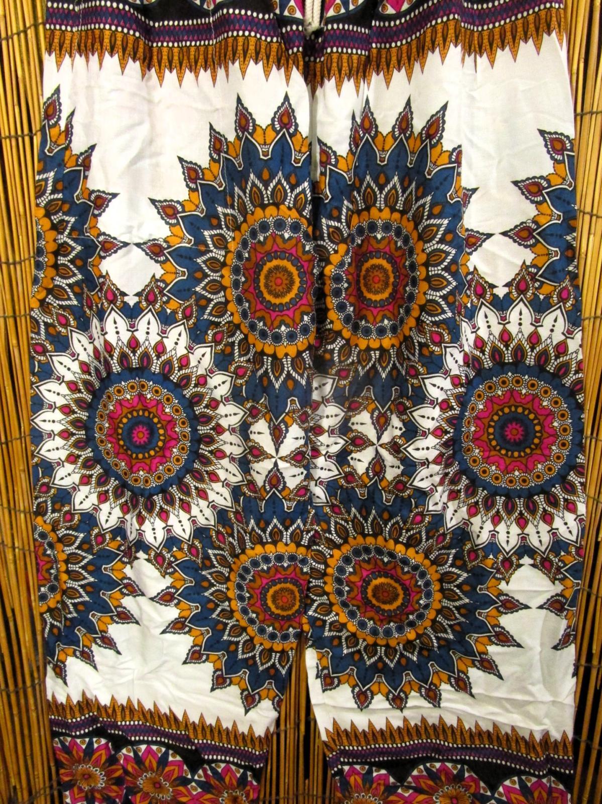 画像3: 曼荼羅風プリント＊レーヨン素材＊すっきり＊アラジンパンツ＊タイパンツ