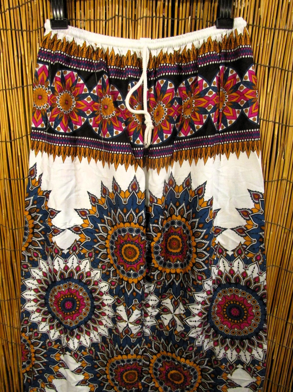 画像2: 曼荼羅風プリント＊レーヨン素材＊すっきり＊アラジンパンツ＊タイパンツ