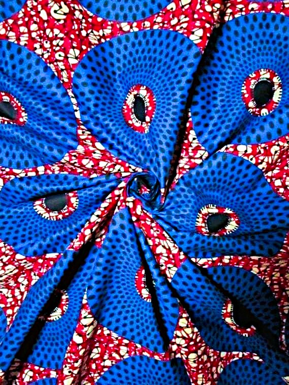 画像: アフリカンプリント生地 パーニュ