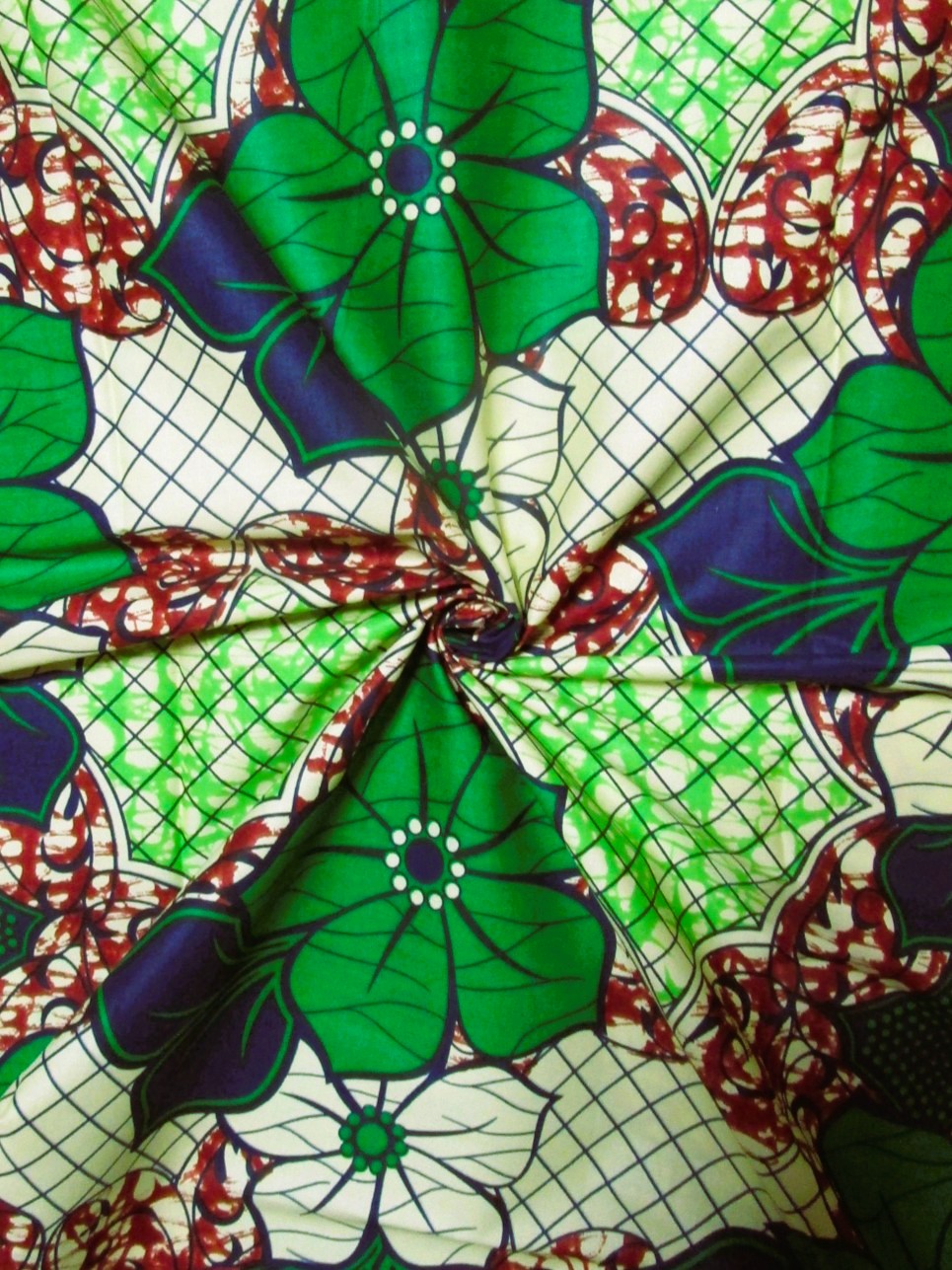 画像: アフリカンプリント生地 パーニュ