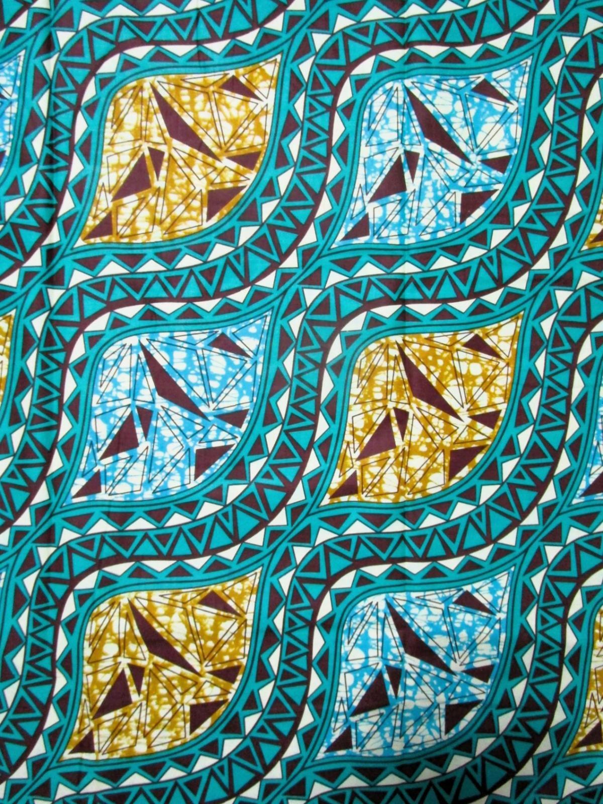 画像: アフリカンプリント生地 パーニュ