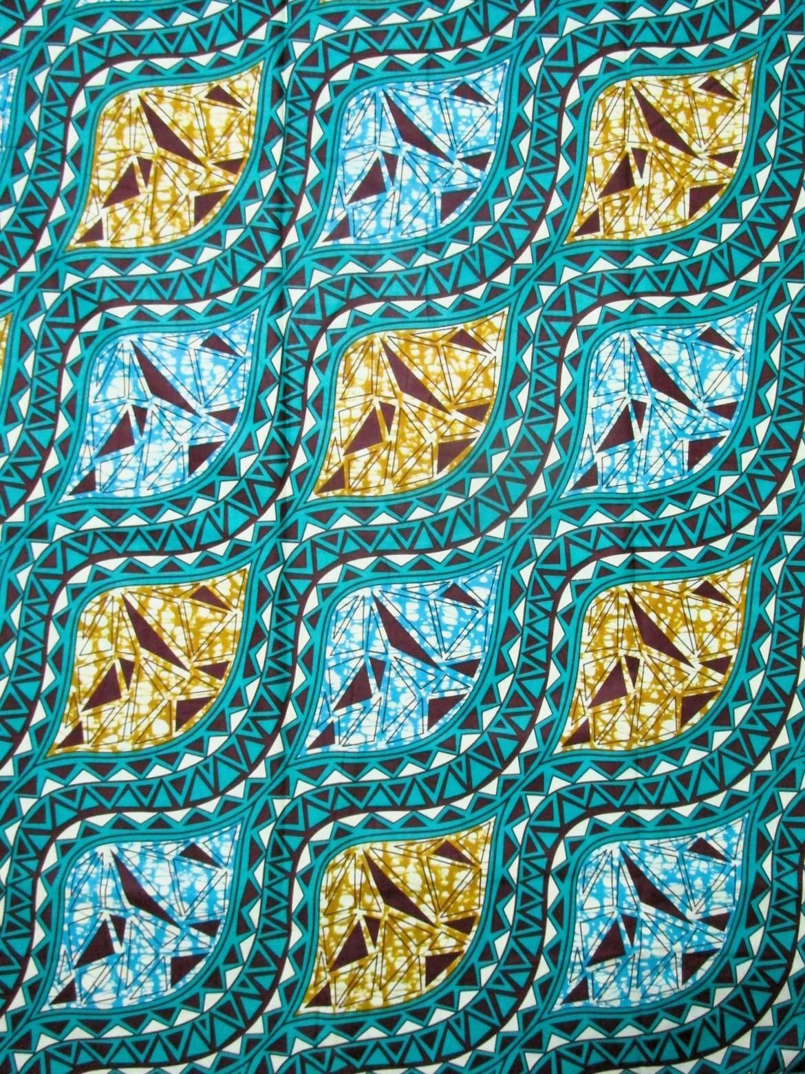 画像1: アフリカンプリント生地 パーニュ