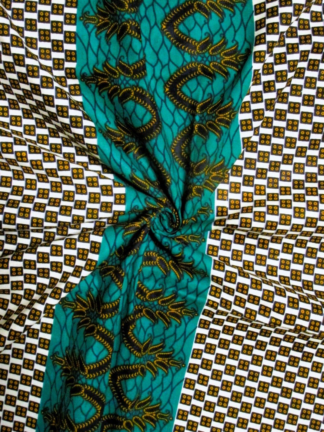 画像: アフリカンプリント生地 パーニュ