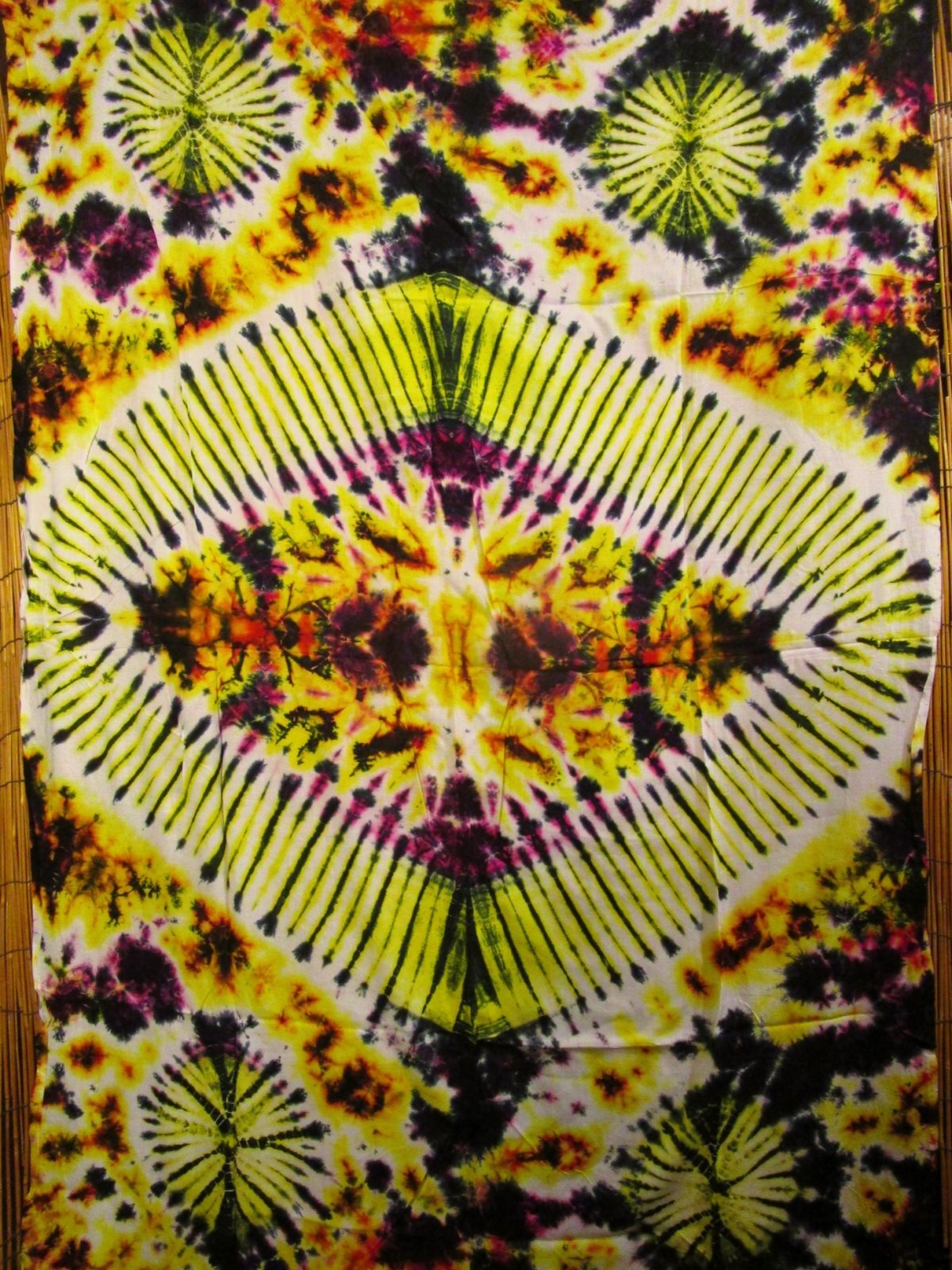 画像2: タイダイ染め＊レーヨン素材＊フリンジ＊マルチクロス＊パレオ